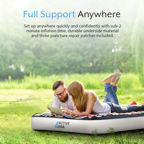  Active Era Luxury Camping Air Mattress with Built in Pump - Twin Air Mattress with USB Rechargeable Pump, Travel Bag - Single Air Mattress for Tent Camping