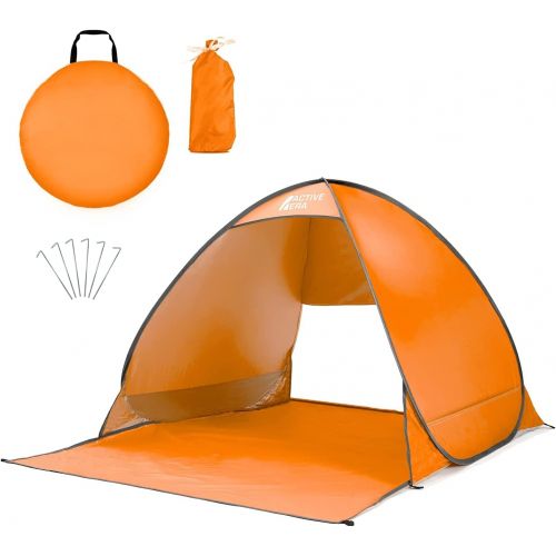  Active Era Pop Up Beach Tent ? UPF 50+ UV Sun Protection Beach Shade Beach Tent Pop Up for Kids & Adults - 2 Person Sun Shelter with Carry Bag and Tent Stakes for Beach, Park, Camp