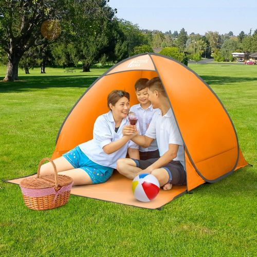  Active Era Pop Up Beach Tent ? UPF 50+ UV Sun Protection Beach Shade Beach Tent Pop Up for Kids & Adults - 2 Person Sun Shelter with Carry Bag and Tent Stakes for Beach, Park, Camp