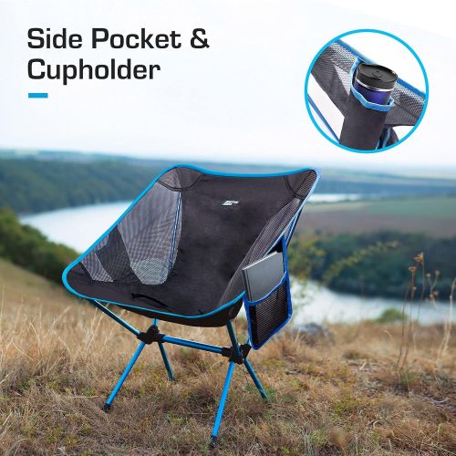  Active Era Premium Camping Chairs for Kids - Ultra Lightweight Folding Chair with Carry Bag - Compact and Comfortable Camping, Picnic, Fishing and Beach Chairs for Children Teens