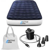 Active Era Luxury Camping Air Mattress with Built in Pump - Twin Air Mattress with USB Rechargeable Pump, Travel Bag - Single Air Mattress for Tent Camping