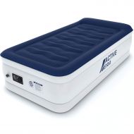Active Era Premium Twin Size Air Mattress (Single) - Elevated Inflatable Air Bed, Electric Built-in Pump, Raised Pillow & Structured Air-Coil Technology, Height 21