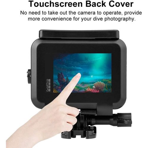  Actpe Waterproof Housing Case for GoPro Hero 9 Black Diving Protective Underwater Cover for Go Pro 9 GoPro9 Hero9 Accessories - Black