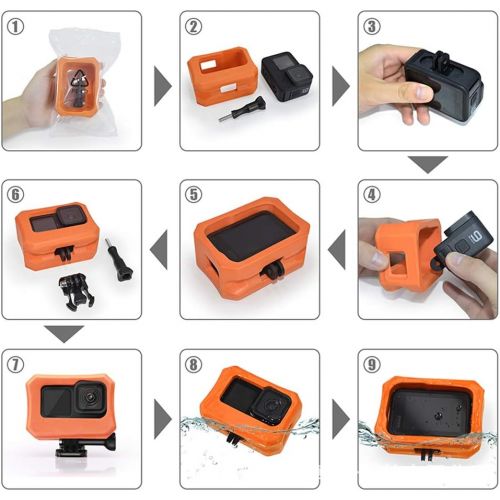  Actpe Float Buoyancy Cover Box Protective Frame Case Shell for GoPro Hero 9 Black Camera Go Pro Hero 10 Float Accessories