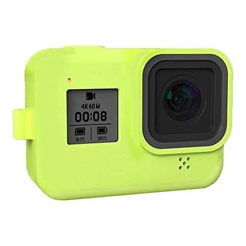  Actpe Silicone Case for GoPro Hero 8 Protective Silicone Case Skin Housing Cover Bag for GoPro Hero 8 Black Action Camera Accessories, Green