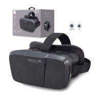 Actto actto MEGA VR 02 Headset for 3D Movies and Games, Virtual Reality Headset for VR Games, Compatible with 4.5-6 Smartphones, 7 x 5.1 x 4.7, Black