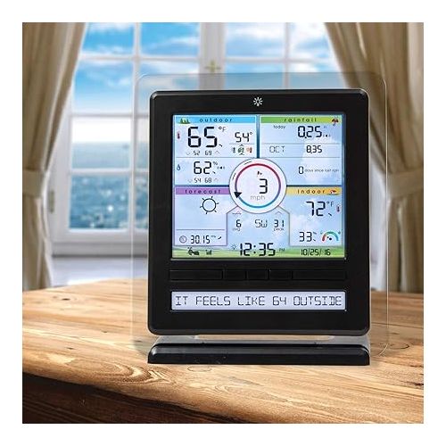  AcuRite Iris (5-in-1) Wireless Indoor/Outdoor Weather Station with Remote Monitoring Alerts for Weather Conditions (01536M)