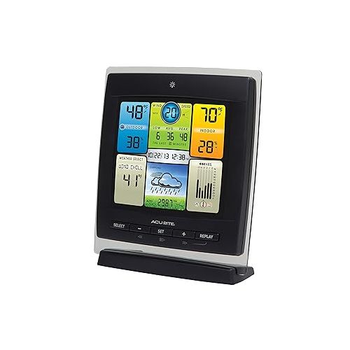  AcuRite Notos (3-in-1) Weather Station for Indoor/Outdoor Temperature, Humidity, and Wind Speed (00589M), 1.5, Full Color