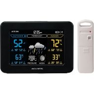 AcuRite 02027A1 Color Weather Station with High Low Temperature and Humidity with Moon Phase, Dark Themed (02027A), Black Display