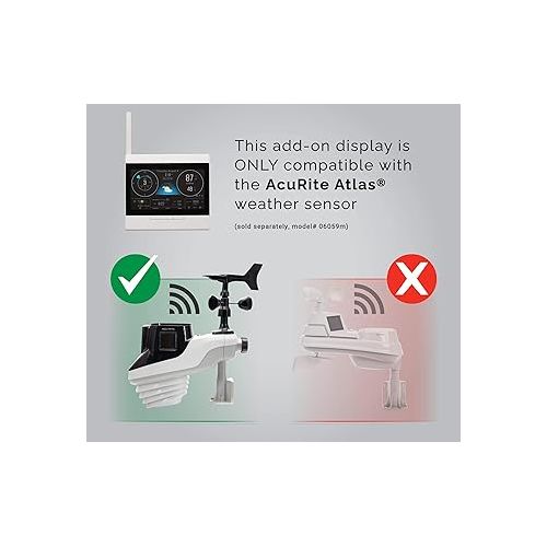  AcuRite Atlas Home Weather Station High-Definition Display for Temperature, Humidity, Wind Speed, Wind Direction, Hyperlocal Forecast, and Programmable Alerts with Built-in Barometer - White (06104M)