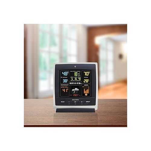  AcuRite Notos (00622) Pro Color Weather Station with Wind Speed, Temperature and Humidity, dark theme