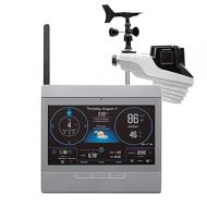 AcuRite Atlas Weather Station with Gray High-Definition Display for Temperature, Humidity, Wind Speed, and Wind Direction with Hyperlocal Forecast, Programmable Alerts, and Built-In Barometer (01125M)