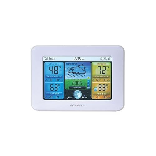  AcuRite 02041M Color Weather Station with Forecast, Temperature, Humidity,White