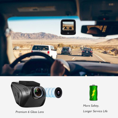  Acumen Dash Cam Camera for Cars Video Recorder Traffic Dashboard with Wide Angle Vehicle Dashboard Camera Recorder Exmor Sensor WDR Loop Recording (Black)