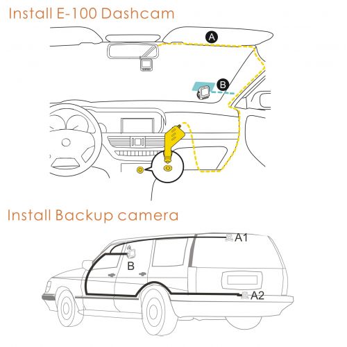  Walmart Acumen FHD 1080p Dual Dash Cam, Dashboard Camera Recorder with Sony Exmor Sensor, 4-Lane Wide-Angle View Lens. Rear Camera, G-Sensor, WDR, Loop Recording, Night Vision, Motion Dete