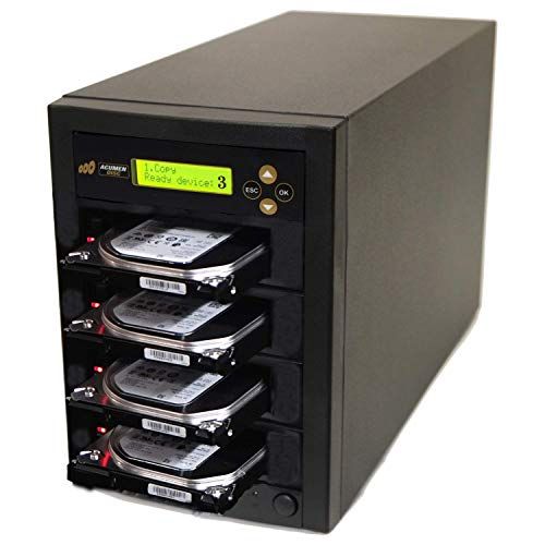  Acumen Disc 1 to 3 SATA III Hard Drive Duplicator (up to 600MB/s) - Multiple HDD Disk & SSD Memory Card Copier & Sanitizer (DOD Compliant)