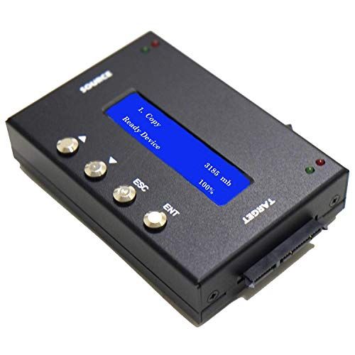  Acumen Disc EZ Dupe 1 to 1 SATA 3.5 & 2.5 Hard Drive Duplicator - Compact Single HDD Clone & SSD Storage Card Copier (up to 150 MB/s) & Data Eraser (DOD Compliant)