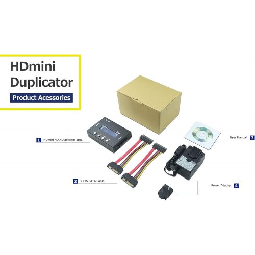  Acumen Disc EZ Dupe 1 to 1 SATA 3.5 & 2.5 Hard Drive Duplicator - Compact Single HDD Clone & SSD Storage Card Copier (up to 150 MB/s) & Data Eraser (DOD Compliant)