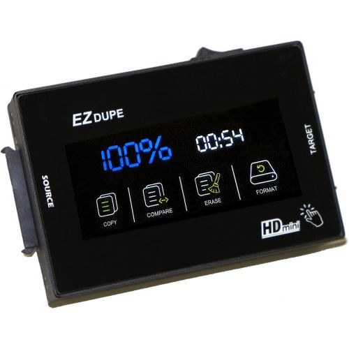  Acumen Disc EZ Dupe 1 to 1 Hard Drive Duplicator with Touch Screen for 3.5 & 2.5 SATA HDD SSD Memory Storage - 150mb per Seconds Copier Speed (SOHO Series HDMini) DM-HS0-2H1BTP