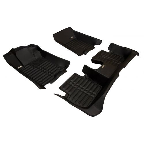  TuxMat Custom Car Floor Mats for Acura TLX AWD 2015-2020 Models - Laser Measured, Largest Coverage, Waterproof, All Weather. The Best Acura TLX Accessory. (Full Set - Black)