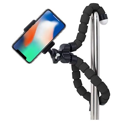  [아마존베스트]Acuvar 6.5” inch Flexible Tripod with Universal Mount for All Smartphones & an eCostConnection Microfiber Cloth