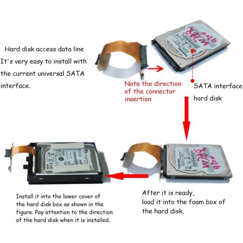  Acxico 1Pcs Hard Drive Disk Caddy for Panasonic Toughbook CF-53 CF53 SATA HDD Caddy + HDD Connector