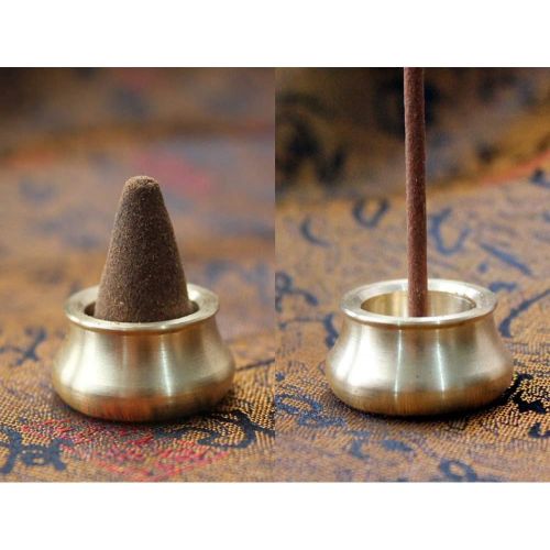  인센스스틱 Acxico 1Pcs Mini Dual-Purpose Copper Incense Cone Stick Burner Plate Holder Censer Tower Bowl Home Decoration