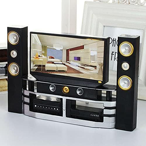  Acxico 1Pcs Mini House Miniature Mini TV Accessories Mini Living Room Decor