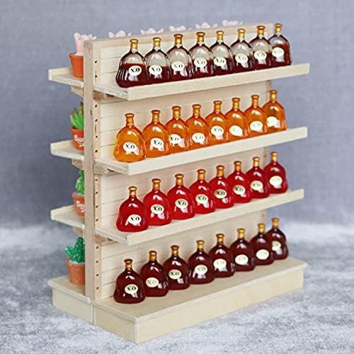  Acxico 1Pcs 1/12 Mini Miniature Supermarket Shelves Food Drink Display Ornament