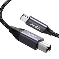 USB C to USB B Printer Cable,Aczhk 10ft Nylon Braided Type C to USB 2.0 B Male Printer & Scanner Cable for MacBook Pro, HP, Canon, Brother, Epson, Dell, Samsung Printers, DYMO Labe
