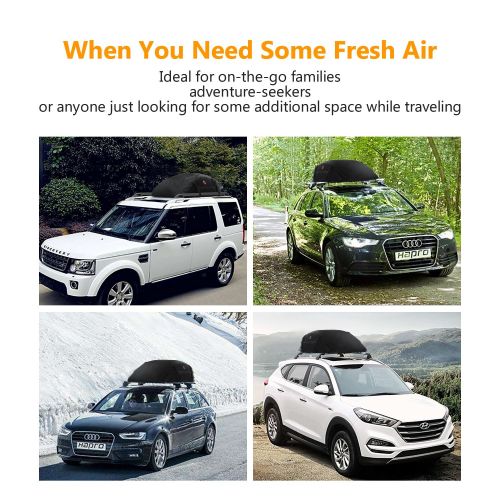  Adakiit adakiit Car Roof Bag Top Carrier Cargo Storage Rooftop Luggage Waterproof Soft Box Luggage Outdoor Water Resistant for Car with Racks,Travel Touring,Cars,Vans, Suvs