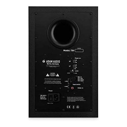  [아마존베스트]Adam Audio T8V ISO Set (Active 2-Way Studio Monitor Pair Including 2 8-Inch Absorber Plates) Black