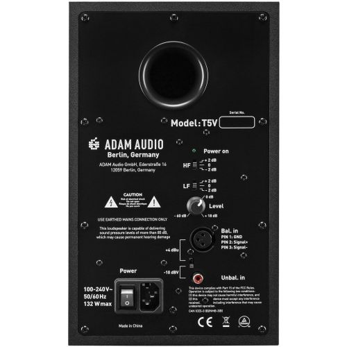  [아마존베스트]Set of 2 Adam Audio T5V Set with 5 Inch Absorber Plates (5 Inch Woofers, U-ART Tweeter, HPS Waveguide, 140 Watt Power, Frequency Response: 45 Hz - 25 kHz) Black