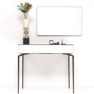 Adam and Illy COR0141 CORA Vanity W/Mirror Glam Black/White