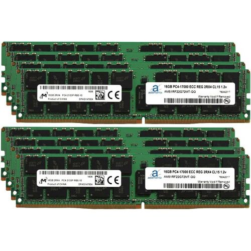  Micron Original 128GB (8x16GB) Server Memory Upgrade for HP Z840 Workstation DDR4 2133MHz PC4-17000 ECC Registered Chip 2Rx4 CL15 1.2V SDRAM Adamanta