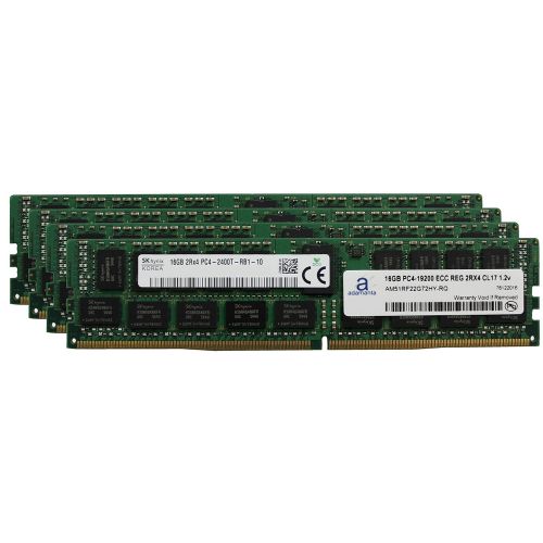 Adamanta 64GB (4x16GB) Server Memory Upgrade Compatible HP Z640 Workstation Single Dual CPU Hynix Original DDR4 2400MHZ PC4-19200 ECC Registered Chip 2Rx4 CL17 1.2v DRAM RAM