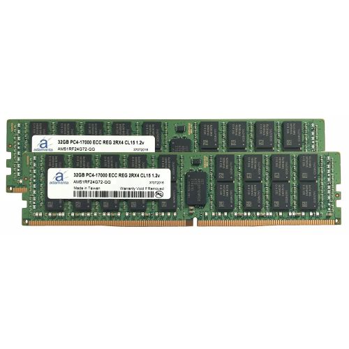  Adamanta 64GB (2x32GB) Server Memory Upgrade for Dell Precision Tower 5810 Workstation DDR4 2133MHz PC4-17000 ECC Registered Chip 2Rx4 CL15 1.2V DRAM