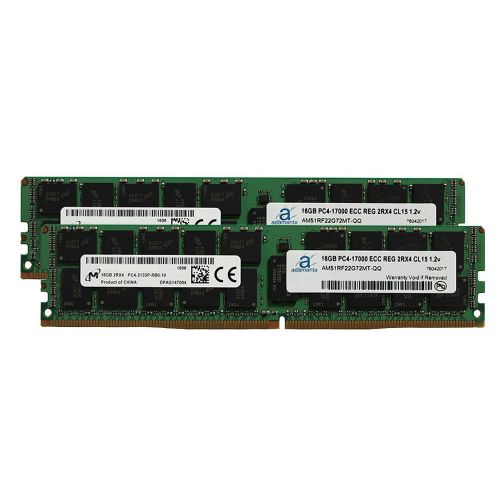  Micron Original 32GB (2x16GB) Server Memory Upgrade for HP Z640 Workstation Single and Dual CPU DDR4 2133MHz PC4-17000 ECC Registered Chip 2Rx4 CL15 1.2V SDRAM Adamanta