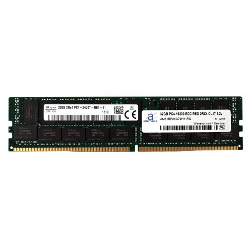  Adamanta 32GB (1x32GB) Server Memory Upgrade Compatible for Dell Poweredge, HP Apollo & HP Proliant Servers DDR4 2400MHZ PC4-19200 ECC Registered Chip 2Rx4 CL17 1.2v DRAM RAM