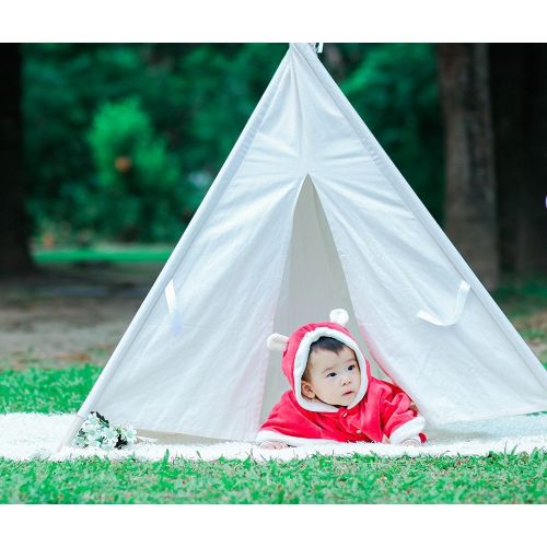  Adan Indoor Indian Playhouse Toy Teepee Play Tent for Kids Toddlers Canvas Teepee With Carry Case