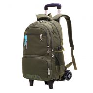 Adanina Elementary Trolley Backpack Senior High School Rolling Carry-on Luggage BookBag with Wheels