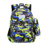 Adanina VIDOSCLA Camouflage Primary School Bag Elementary Student Backpack Boys Book Bag with Pencil Case