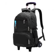 Adanina Elementary Trolley Backpack Senior High School Rolling Carry-on Luggage BookBag with Wheels