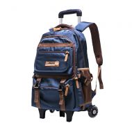 Adanina Primary Boys Trolley Wheeled School Book Bag Rolling Backpack Carry-on Travel Bag