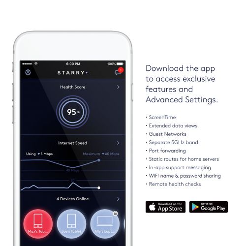  Starry Station - Touchscreen WiFi Router - Simple Setup and Easy Parental Controls. Fast Gigabit Speed