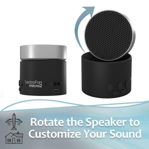  Adaptive Sound Technologies Lectrofan Micro2 Sleep Sound Machine & Bluetooth Speaker with Fan Sounds, White Noise, & Ocean Sounds for Sleep & Sound Masking