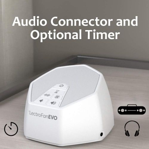  Adaptive Sound Technologies LectroFan Evo White Noise Sound Machine with 22 Unique Non-Looping Fan & White Noise Sounds & Sleep Timer, 1 Count