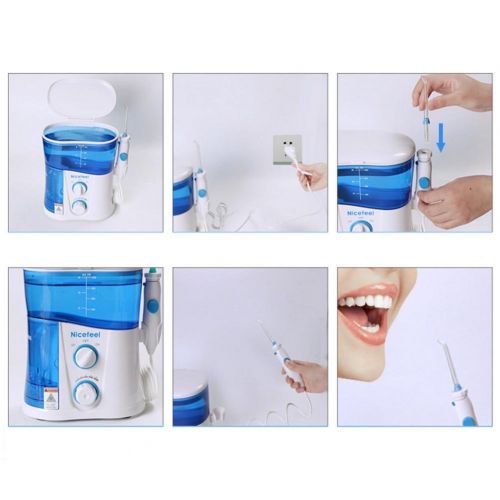  Adealink Portable Dental Flosser Oral Irrigator Water Flosser Pick Dental Water Pick Oral Irrigation Teeth...