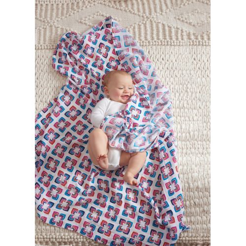  Aden + Anais Classic Swaddle Baby Blanket, 100% Cotton Muslin, Large 47 X 47 inch, 4 Pack, Flip Side