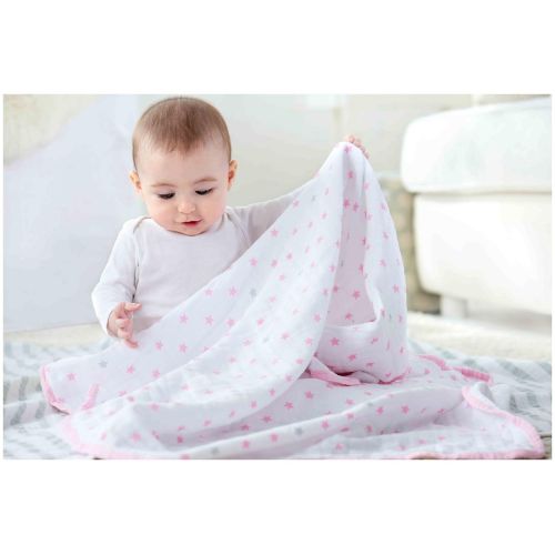  Aden aden by aden + anais Stroller Blanket; 100% Cotton Muslin; 4 Layer lightweight and breathable;...